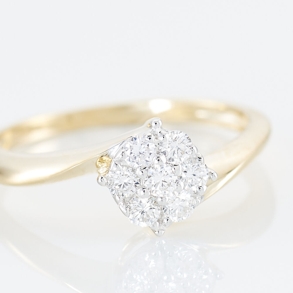 Bague Solitaire Lysia Or Jaune Diamant - Parures de mariage Femme | Marc Orian