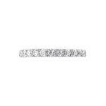 Demi Alliance Pristina Or Blanc Diamant Synth&eacute;tique - Alliances avec pierres Femme | Marc Orian