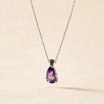 Collier Yrene Or Blanc Amethyste - Colliers avec pierres Femme | Marc Orian