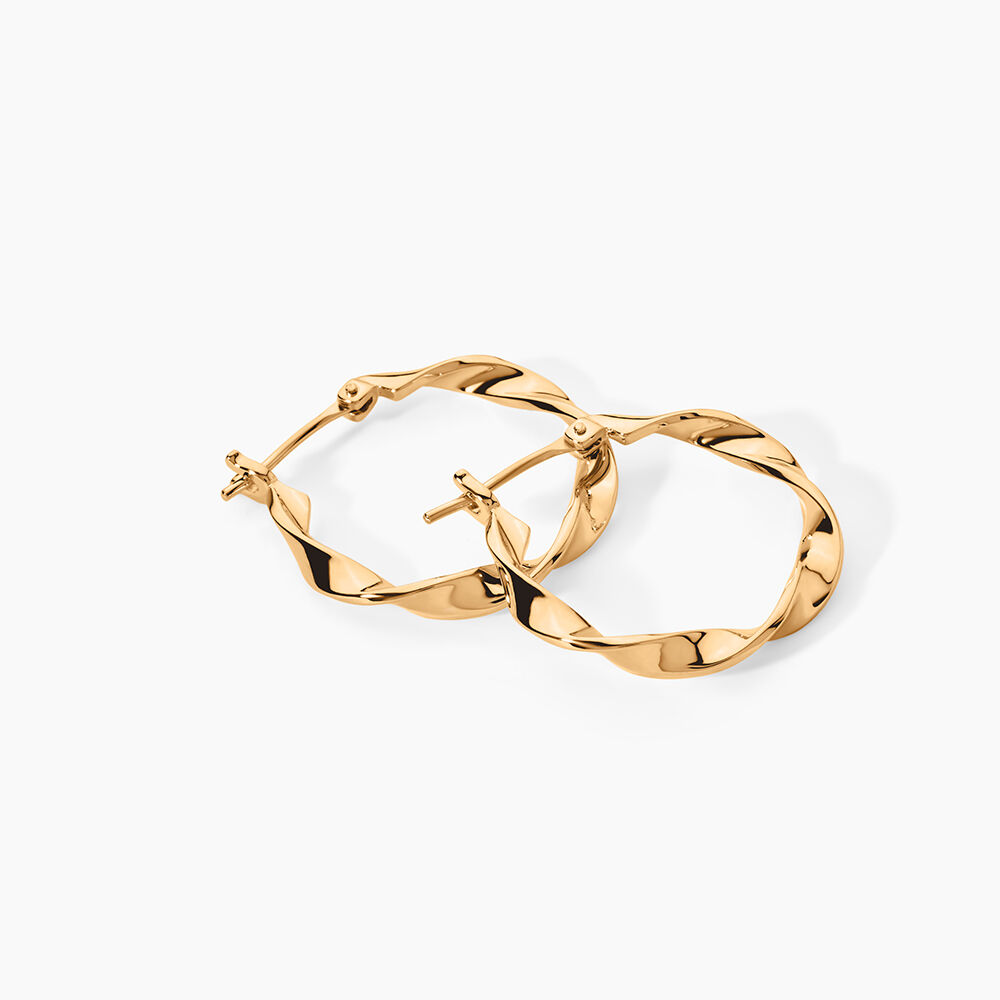 Cr&eacute;oles Lenna Torsad&eacute;e Plaqu&eacute; Or Jaune - Cr&eacute;oles Femme | Marc Orian