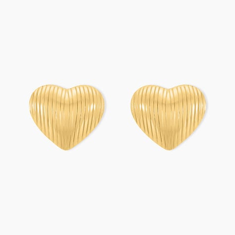 Boucles D'oreilles Puces Nolene Acier Jaune - Puces Femme | Marc Orian