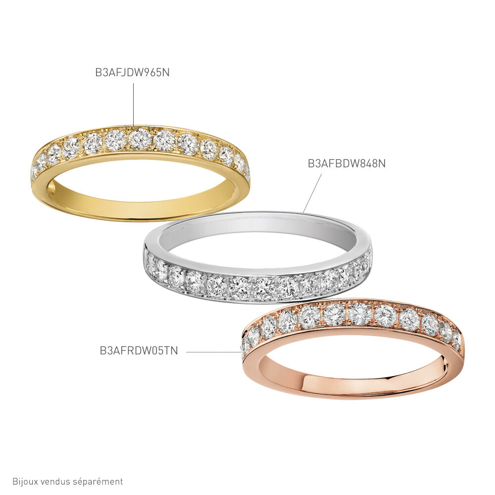 Alliance Rhea Or Blanc Diamant - Alliances avec pierres Femme | Marc Orian
