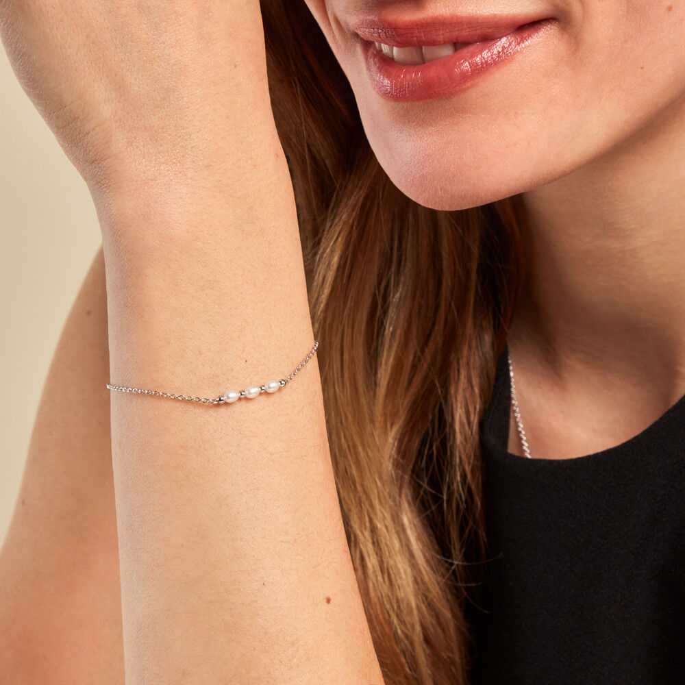 Bracelet Felisia Argent Blanc Perle De Culture - Bracelets chaînes Femme | Marc Orian