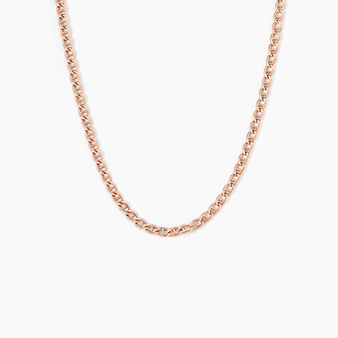 Collier Capucin Or Rose Maille Marine Plate - Chaines Femme | Marc Orian