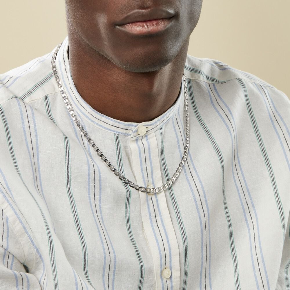 Chaîne Piato Marine Argent Blanc - Chaines Homme | Marc Orian