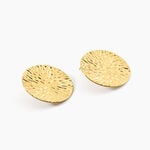 Boucles D'Oreilles Puces Sarha Acier Jaune - Puces Femme | Marc Orian
