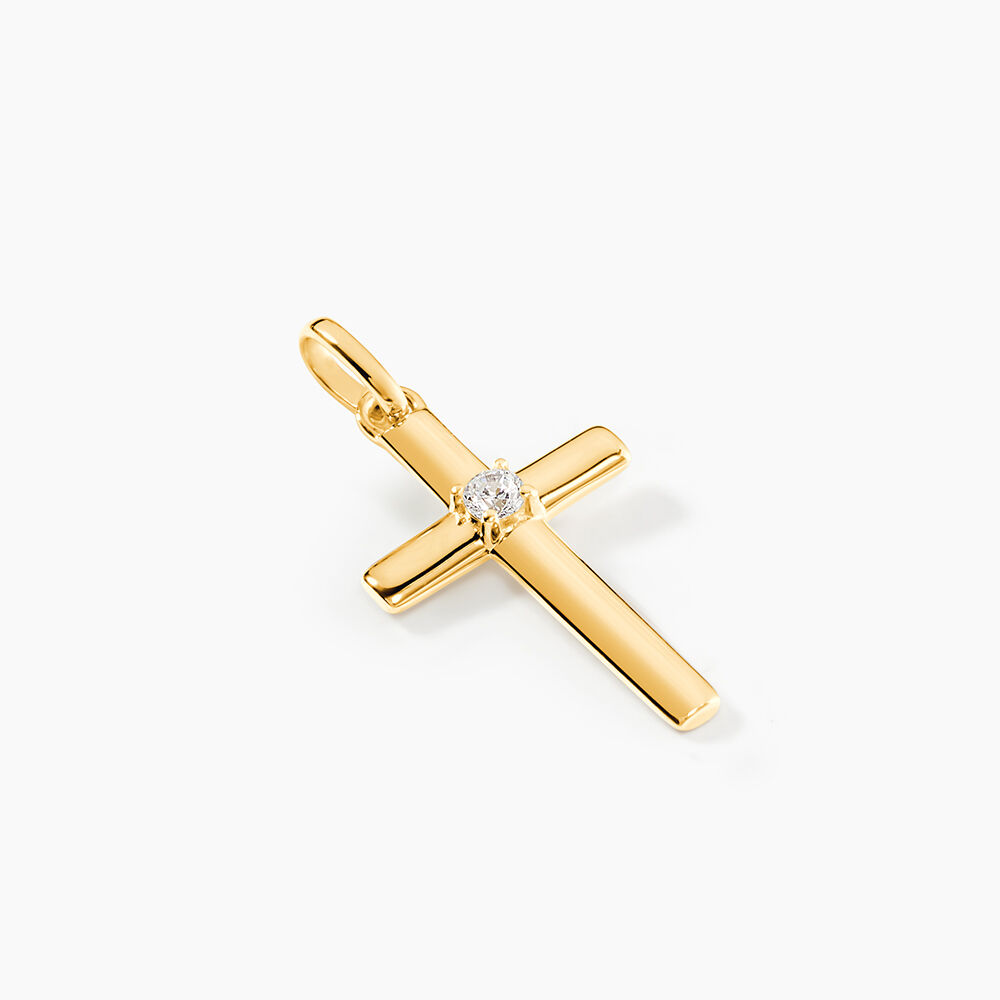 Pendentif Cornell Or Jaune Oxyde De Zirconium - Pendentifs Famille | Marc Orian