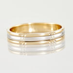 Alliance Marvin Demi Jonc Classique Or Bicolore - Alliances duo Unisex | Marc Orian