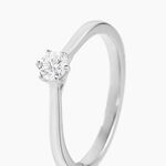 Bague Solitaire Athena Or Blanc Diamant - Parures de mariage Femme | Marc Orian