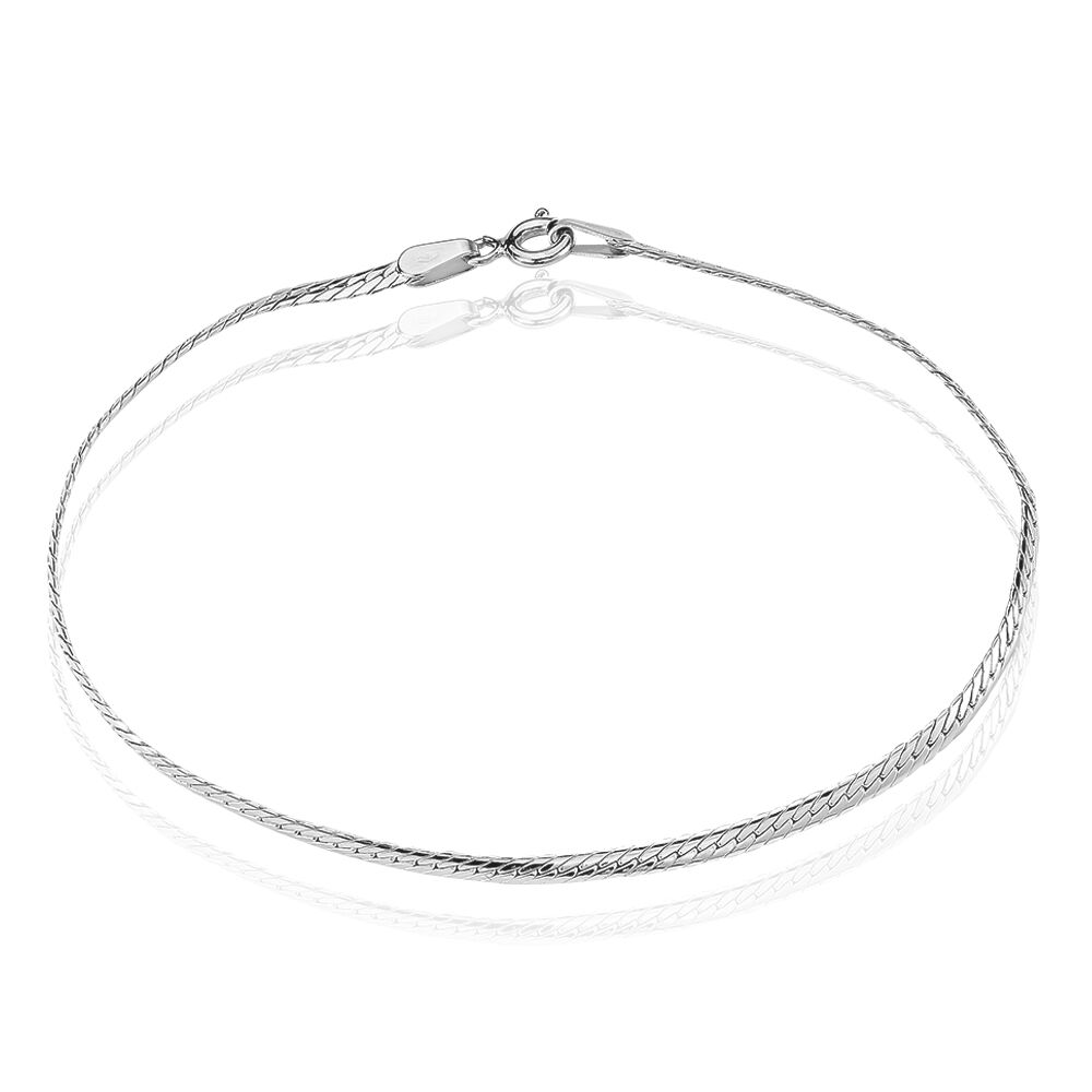 Bracelet Izel Maille Anglaise Or Blanc - Bracelets mailles Femme | Marc Orian