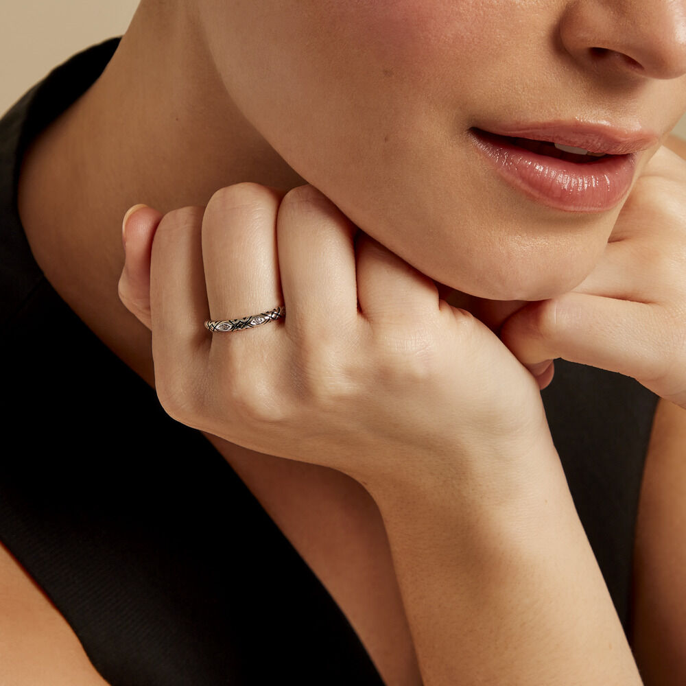 Bague Imogen Argent Blanc Oxyde De Zirconium - Bagues avec pierre Femme | Marc Orian