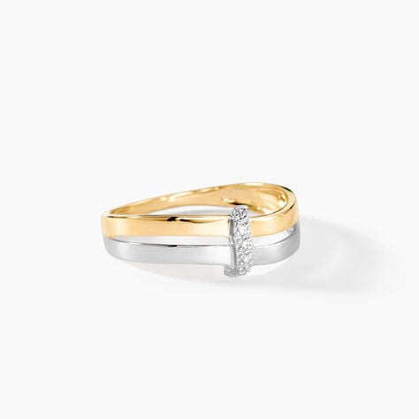Bague Lisella Or Bicolore Diamant - Bagues pierres pr&eacute;cieuses Femme | Marc Orian