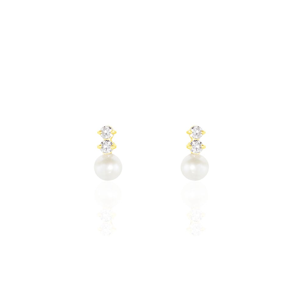 Boucles D'oreilles Pendantes Taima Or Jaune Perle De Culture - Pendantes Femme | Marc Orian