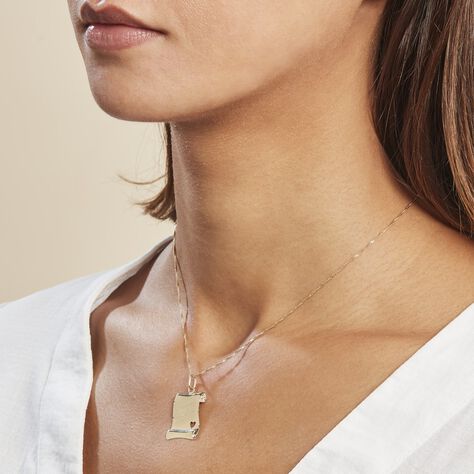 Pendentif Irenca Message Parchemin Or Jaune - Pendentifs Famille | Marc Orian