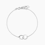 Bracelet Coline Argent Blanc - Bracelets Anneaux Entrelaces Femme | Marc Orian