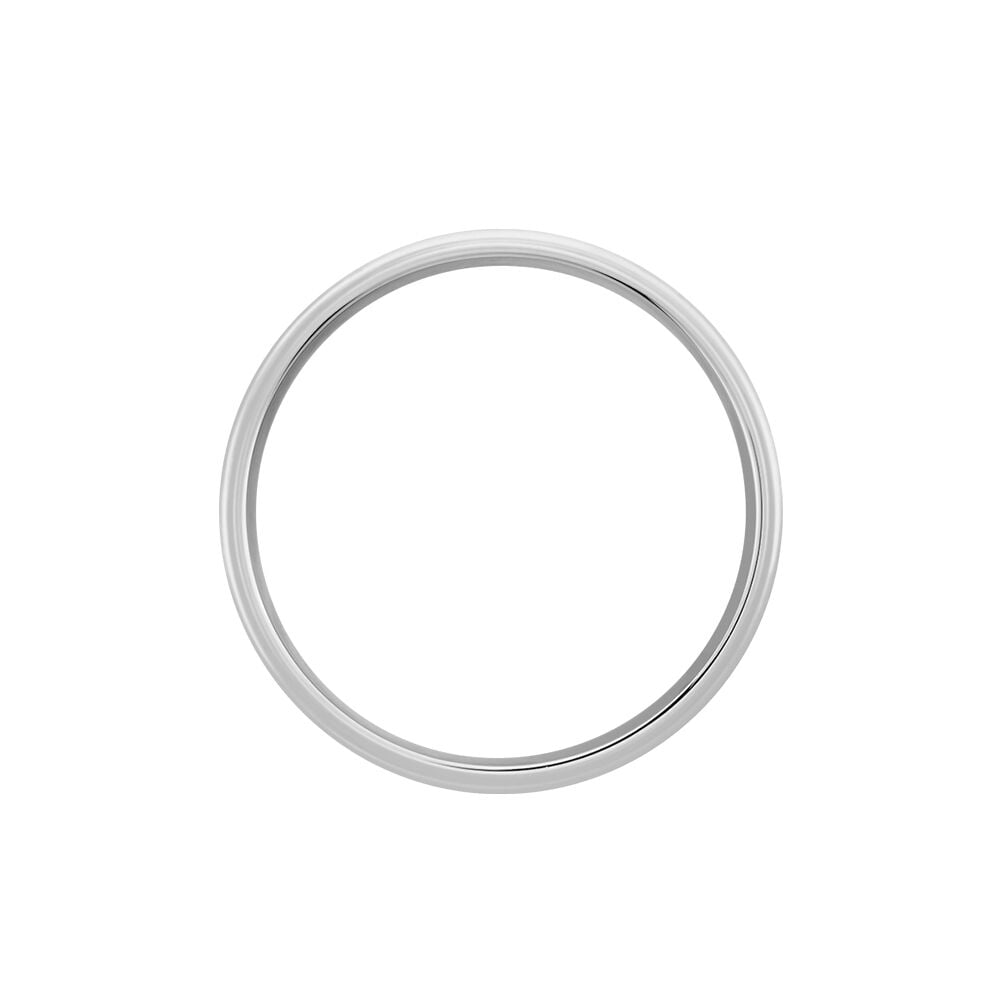 Alliance Phil Ruban Bombé Platine Blanc - Alliances personnalisées Unisex | Marc Orian