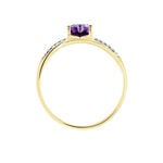 Bague Silucia Or Jaune Amethyste Et Oxyde De Zirconium - Bagues pierres fines Femme | Marc Orian