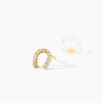 Boucles D'oreilles Puces Elouen Fer A Cheval Or Jaune Oxyde - Puces Femme | Marc Orian