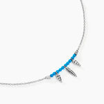 Collier Lottie Argent Blanc Turquoise - Colliers avec pierres Femme | Marc Orian