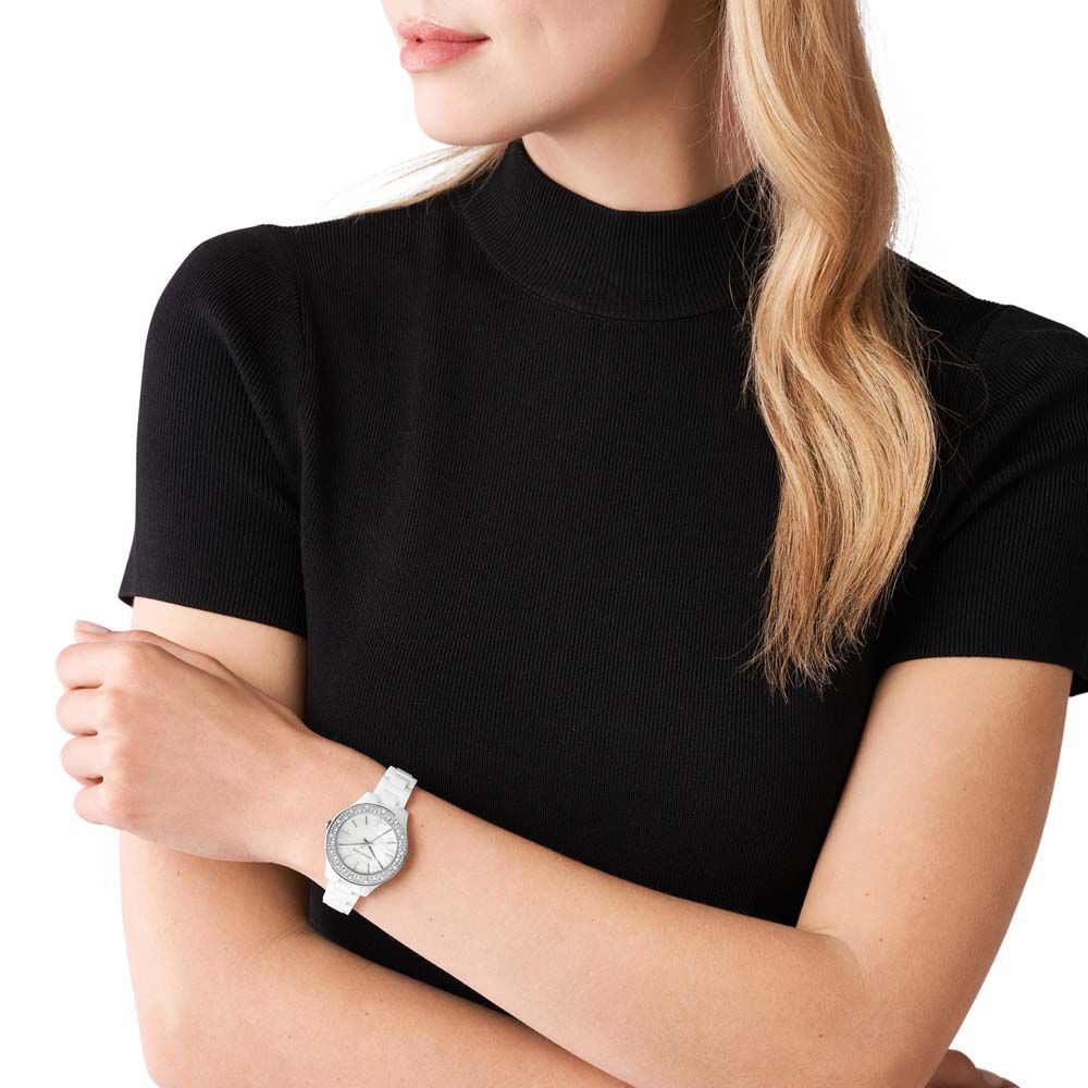 Montre Michael Kors Liliane Blanc - Montres étanches Femme | Marc Orian