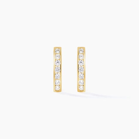 Boucles D'oreilles Jacoba Rondes Or Jaune Oxyde De Zirconium - Cr&eacute;oles Femme | Marc Orian