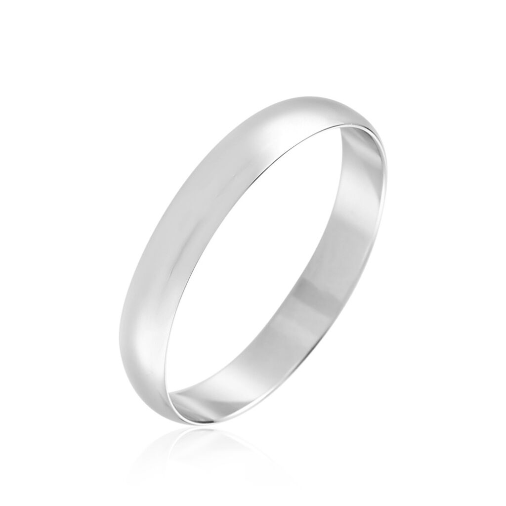 Alliance Meredithe Demi Jonc Classique Or Blanc - Alliances Famille | Marc Orian