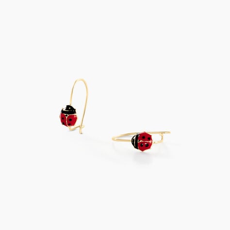 Boucles D'oreilles Pendantes Helidie Coccinelle Or Jaune -  Enfant | Marc Orian