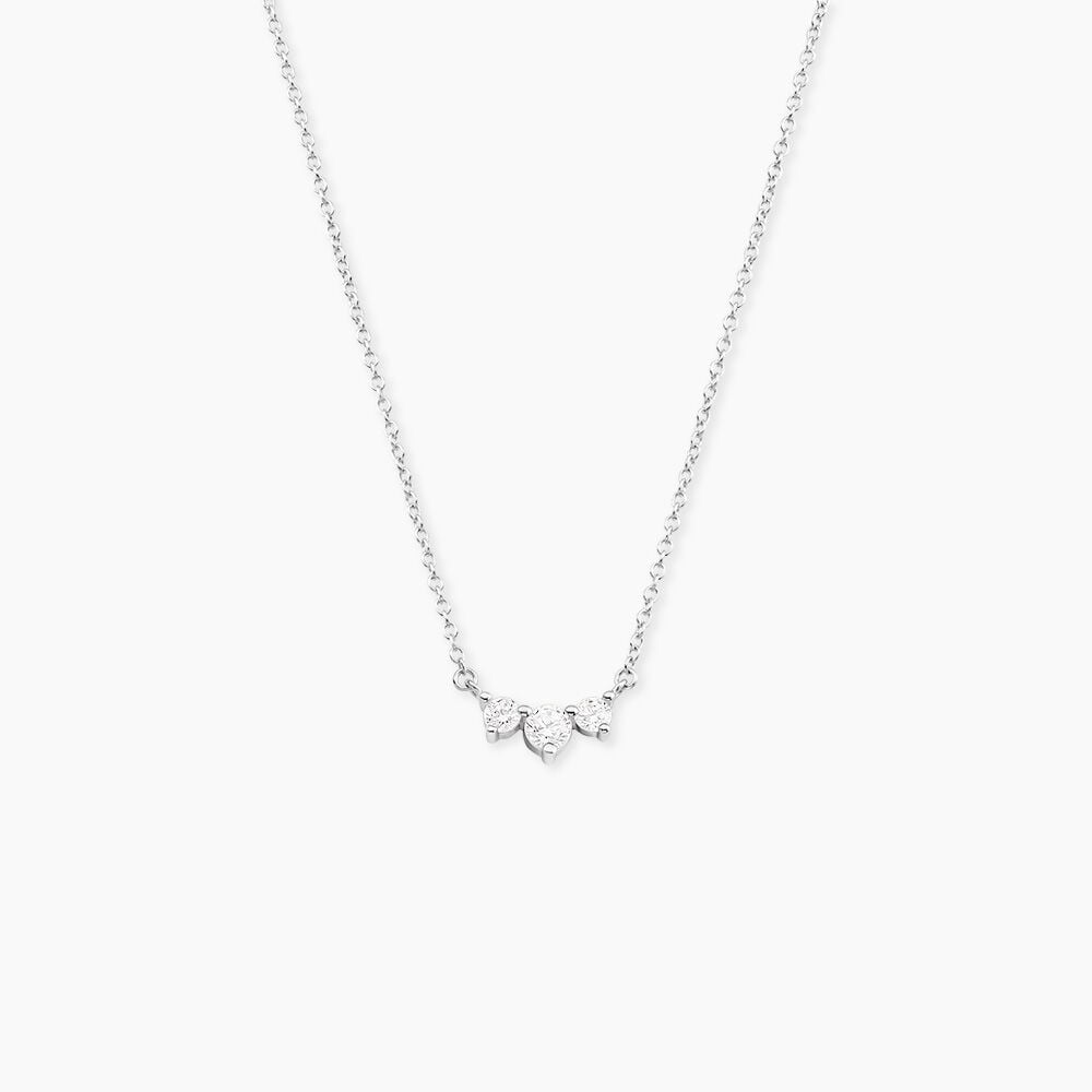 Collier Darlene Argent Blanc Oxyde De Zirconium - Colliers avec pierres Femme | Marc Orian