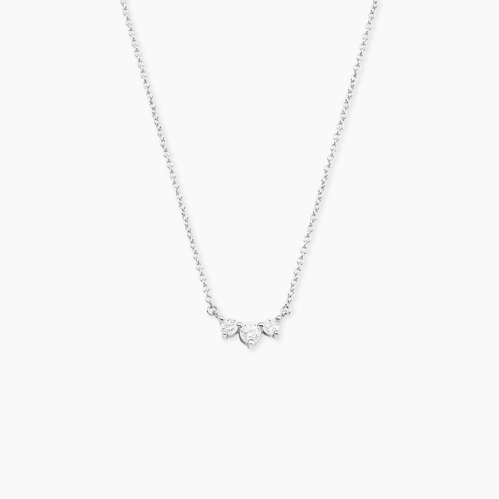 Collier Darlene Argent Blanc Oxyde De Zirconium - Colliers avec pierres Femme | Marc Orian