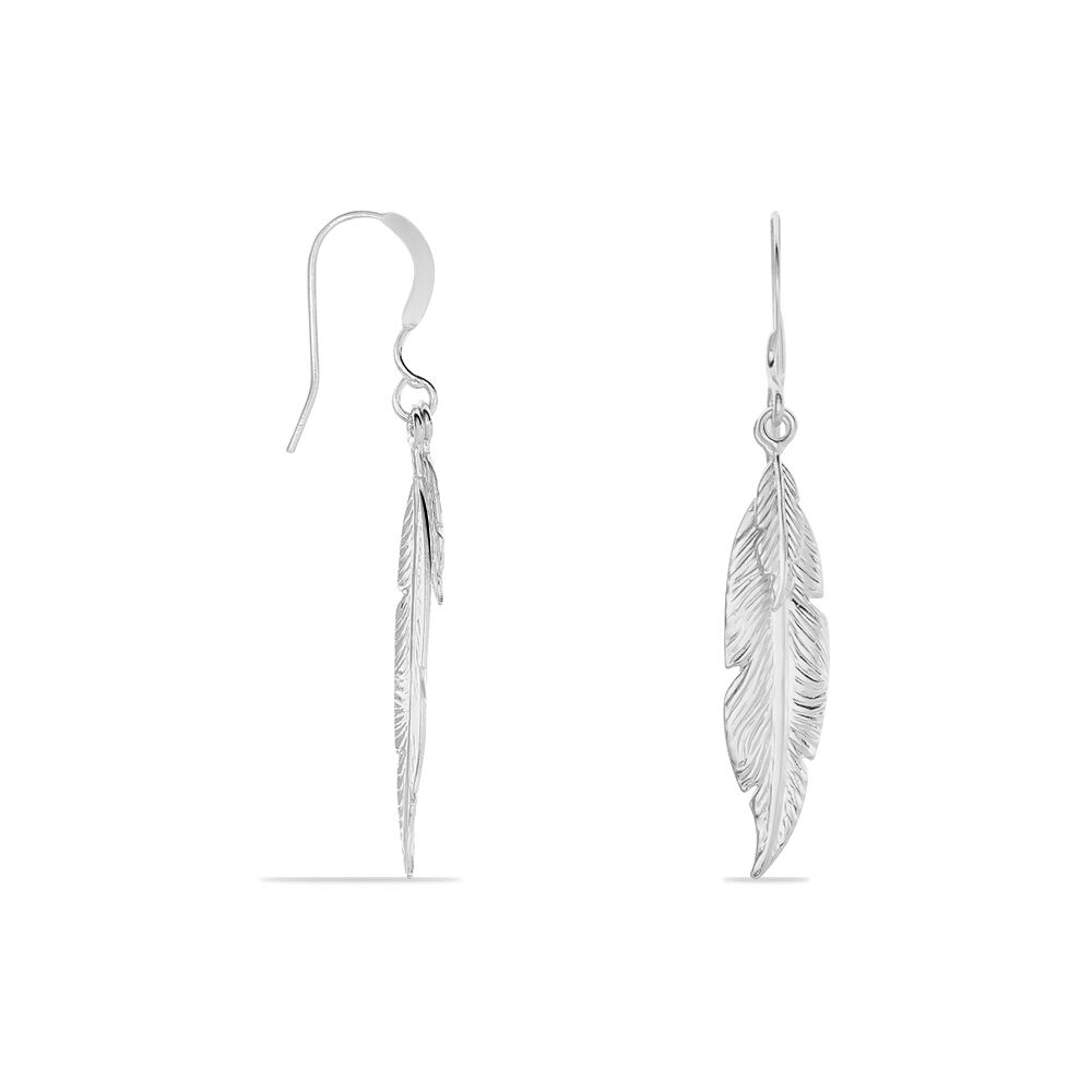 Boucles D'oreilles Pendantes Violka Argent Blanc - Pendantes Femme | Marc Orian