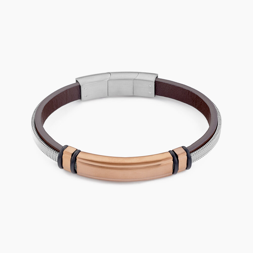 Bracelet Cuir De Vache Marron - Bracelets cuir Homme | Marc Orian