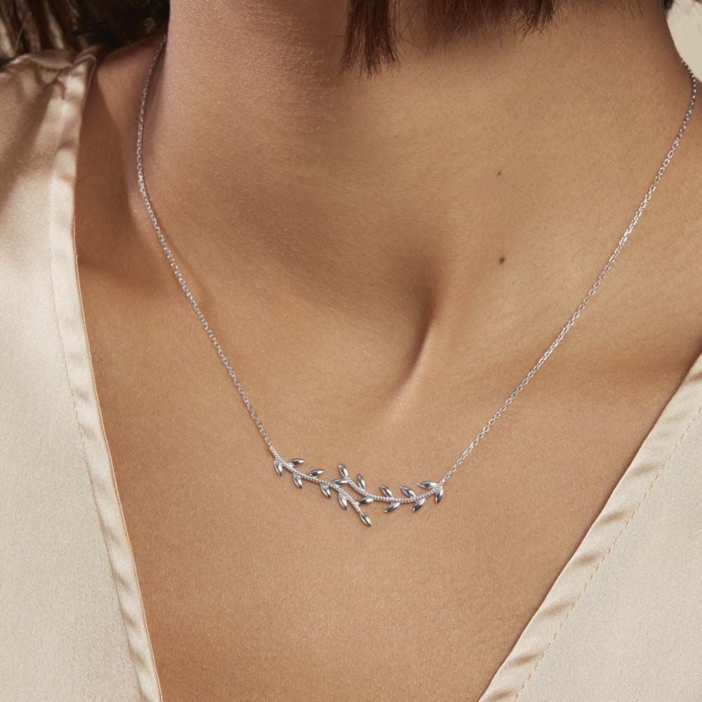 Collier Folia Argent Blanc - Colliers ete Femme | Marc Orian