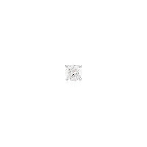 Boucle D'oreille Puce Unitaire Victoria Or Blanc Diamant - Puces Famille | Marc Orian