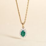 Pendentif Vladimir Or Jaune Emeraude Diamants - Pendentifs Femme | Marc Orian