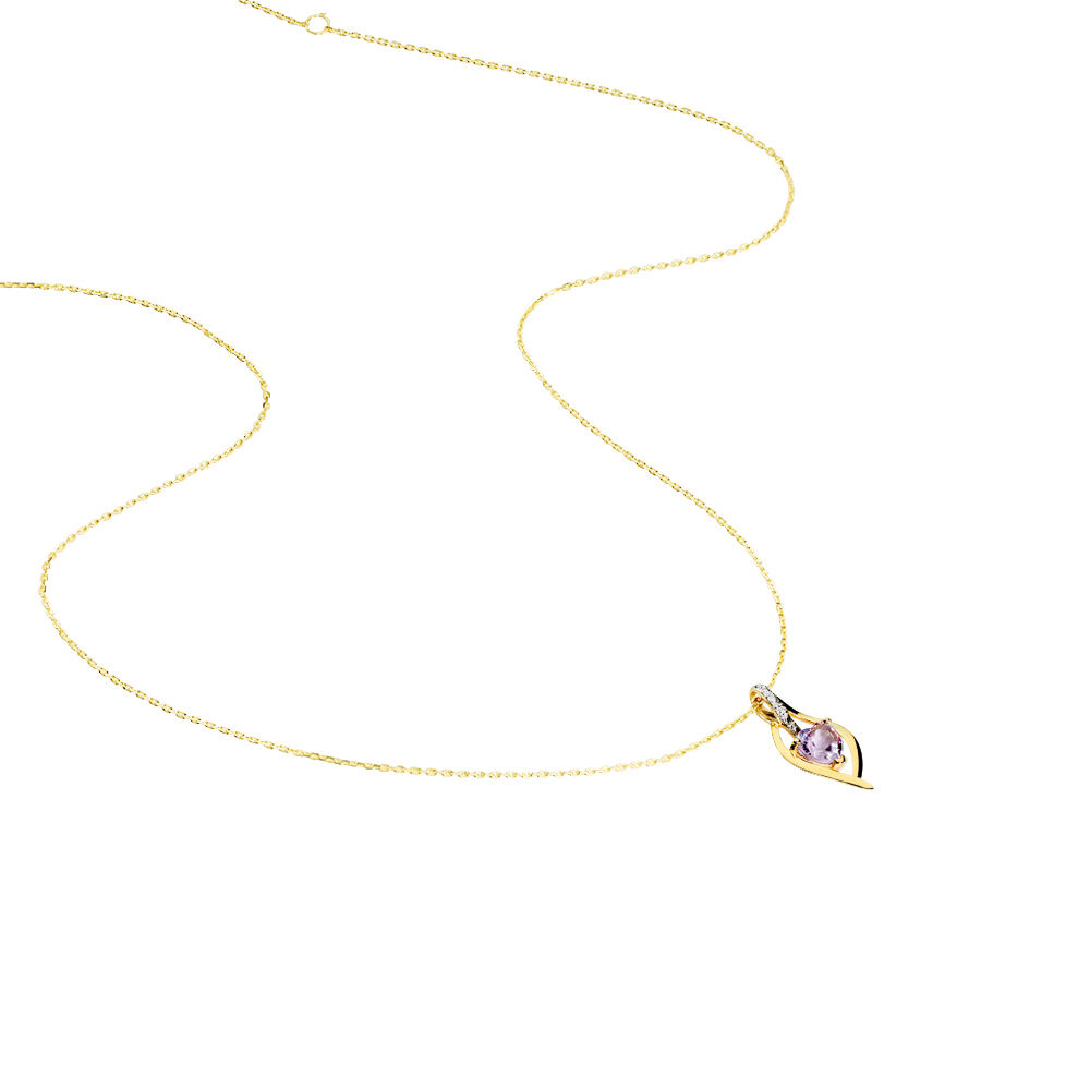 Bague Silucia Or Jaune Amethyste Et Oxyde De Zirconium - Colliers avec pierres Femme | Marc Orian