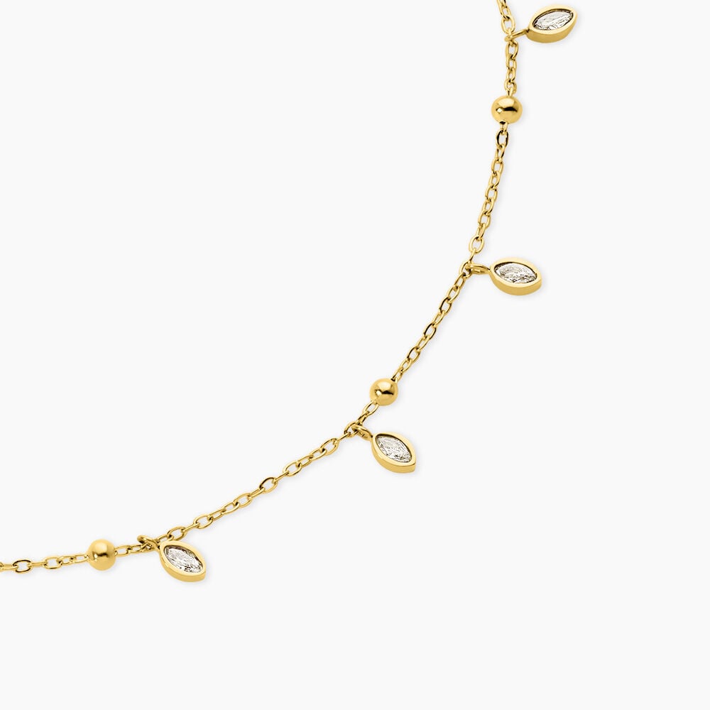 Collier Ivy Acier Jaune Oxyde De Zirconium - Colliers avec pierres Femme | Marc Orian