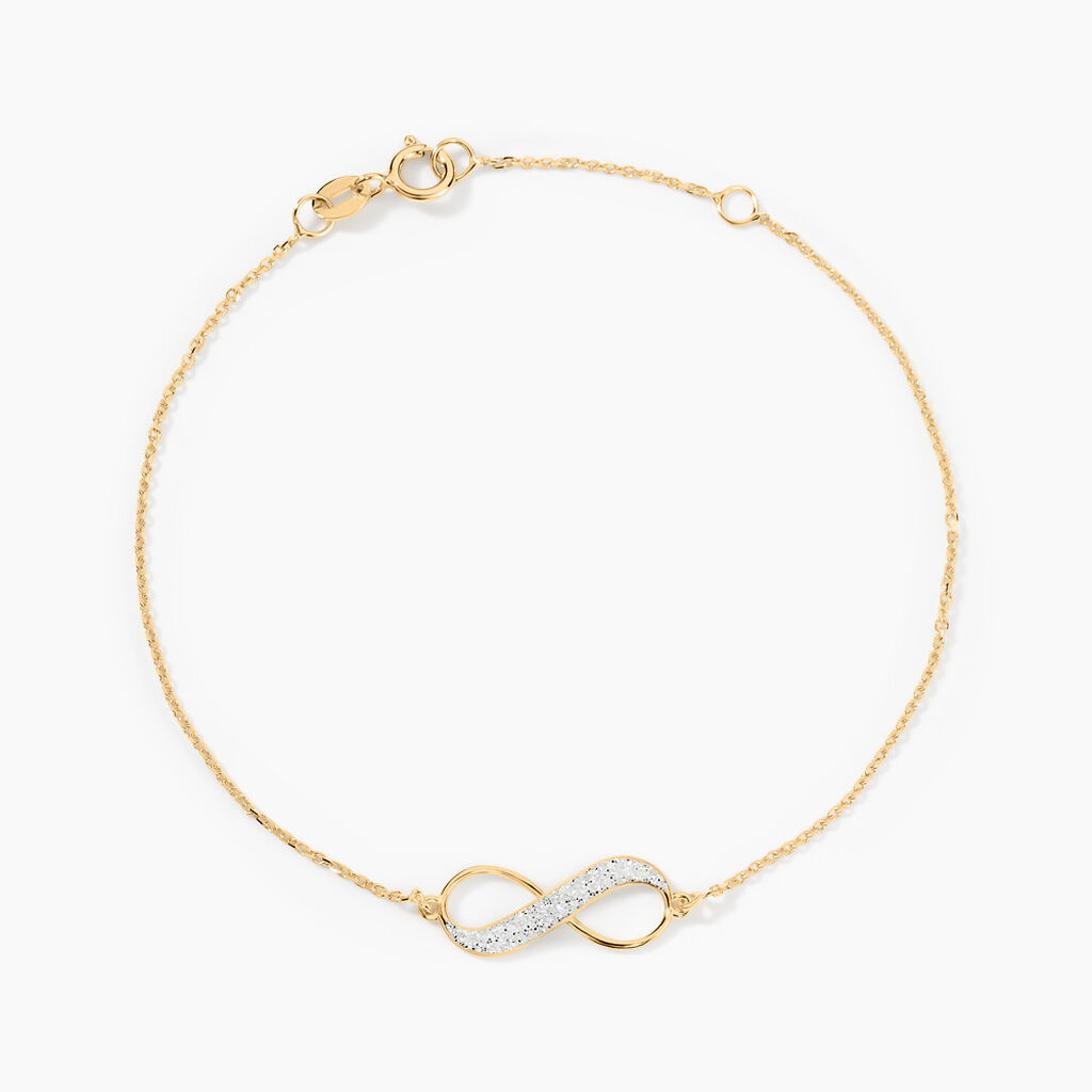 Bracelet Maryeme Infini Glitter Or Jaune - Bracelets chaînes Femme | Marc Orian