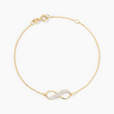 Bracelet Maryeme Infini Glitter Or Jaune - Bracelets chaînes Femme | Marc Orian