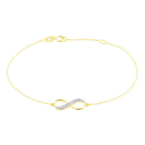 Bracelet Maryeme Infini Glitter Or Jaune - Bracelets chaînes Femme | Marc Orian