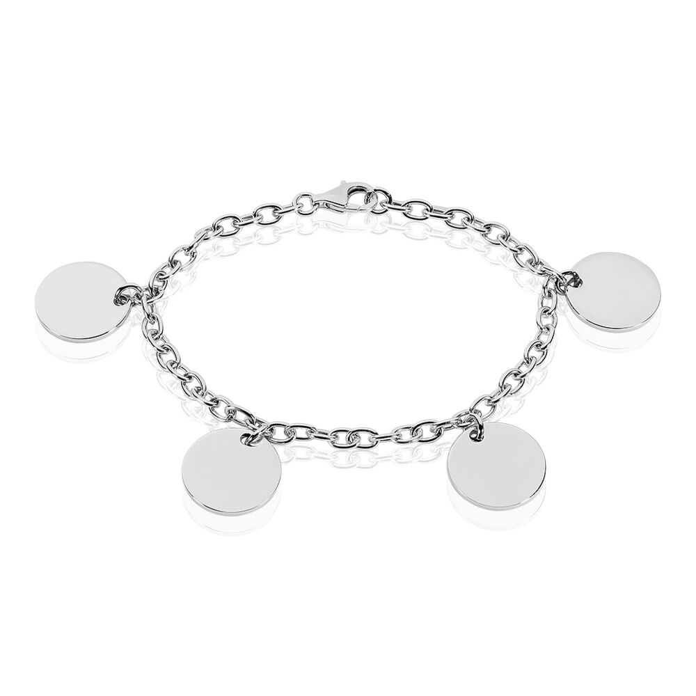 Bracelet Chrystiane Argent Blanc - Bracelets Medailles Femme | Marc Orian