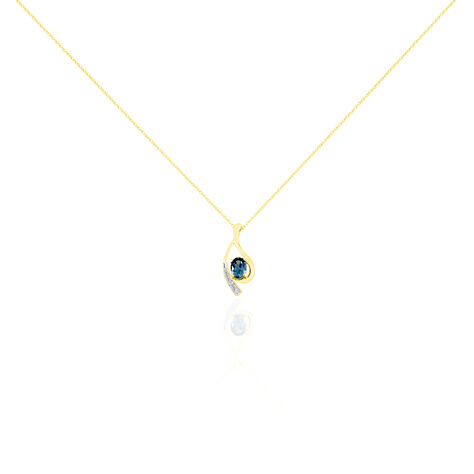 Collier Or Jaune Sagesse Topaze Oxydes De Zirconium - Colliers avec pierres Femme | Marc Orian