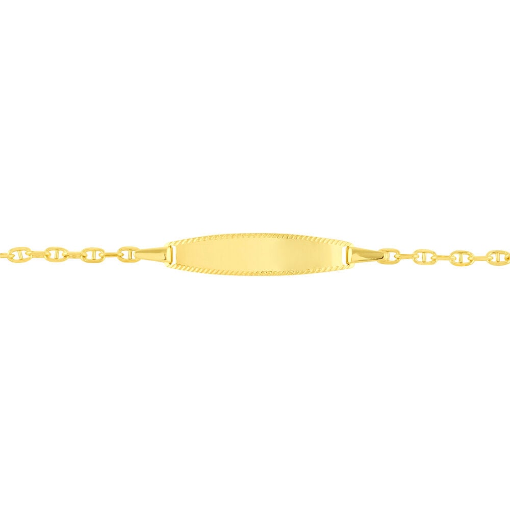Bracelet Identité Fanelia Maille Marine Or Jaune - Gourmettes Enfant | Marc Orian