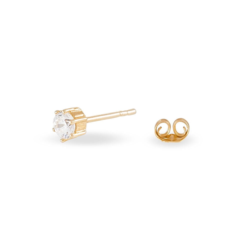 Boucles D'oreilles Puces Yléna Plaqué Or Jaune Oxyde De Zirconium - Puces Femme | Marc Orian