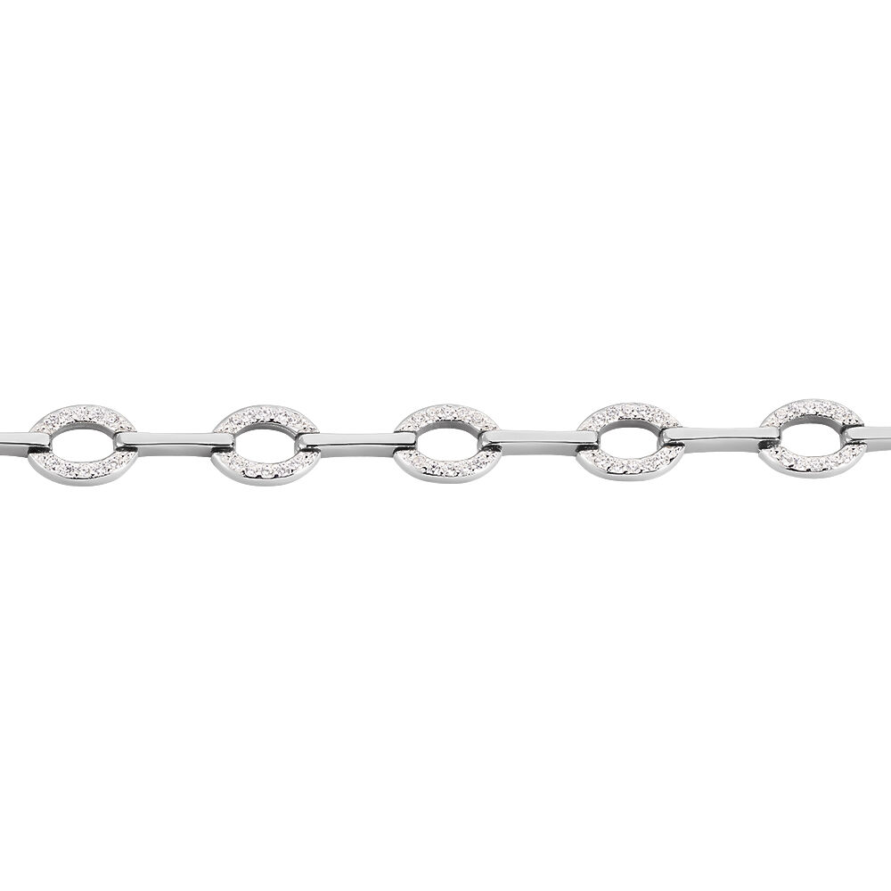Bracelet Conie Argent Blanc Oxyde De Zirconium - Bracelets chaînes Femme | Marc Orian