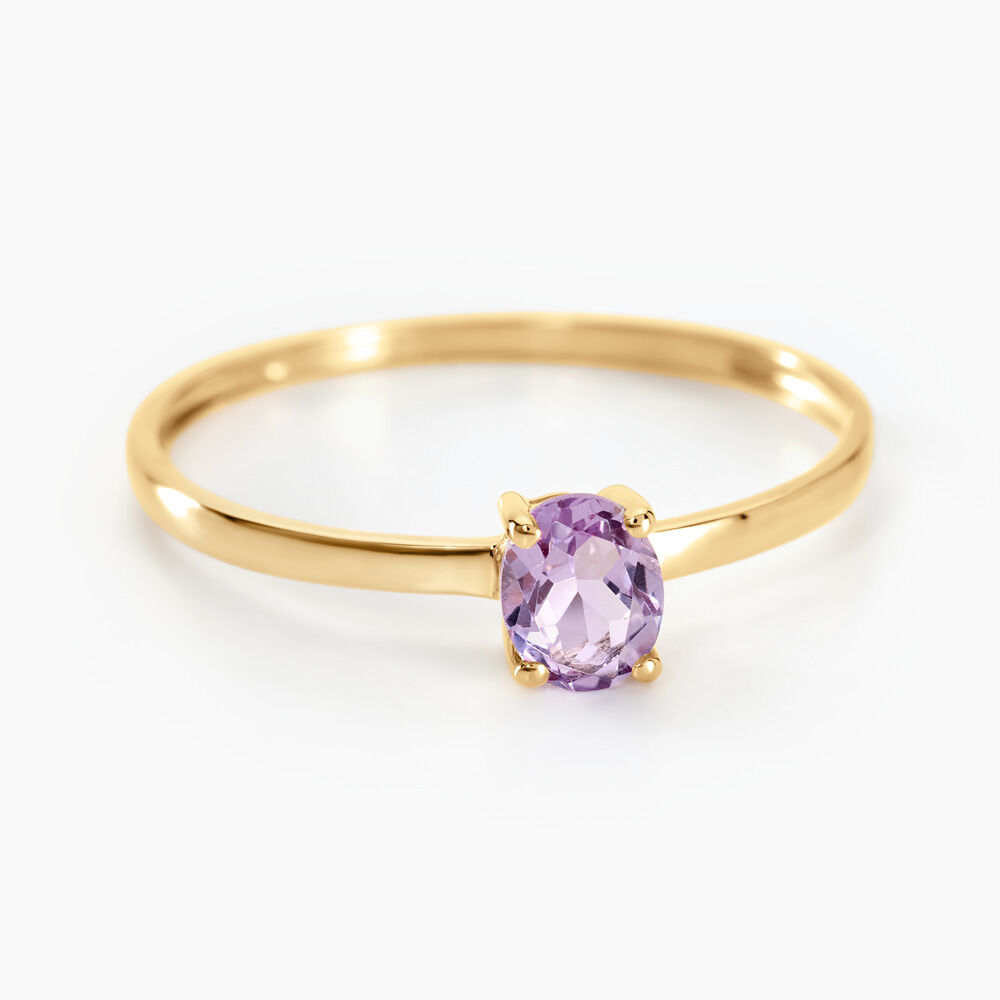 Bague Lily Or Jaune Amethyste - Bagues pierres fines Femme | Marc Orian