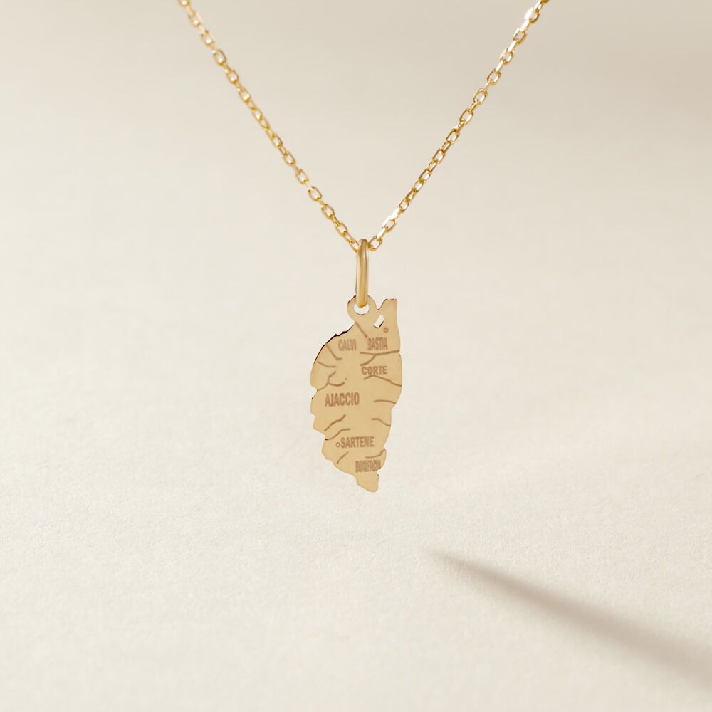 Pendentif Gaietana Corse Or Jaune - Bijoux personnalis&eacute;s Famille | Marc Orian