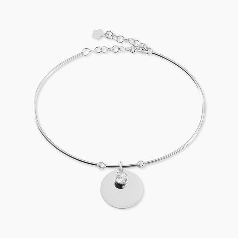 Bracelet Jonc Paula Argent Blanc Oxyde De Zirconium - Bracelets joncs Femme | Marc Orian