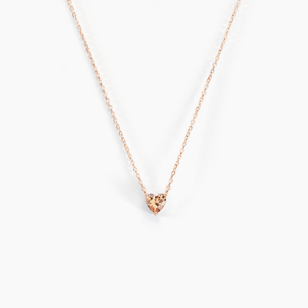 Collier Kelvyn Argent Rose Oxyde De Zirconium - Colliers avec pierres Femme | Marc Orian