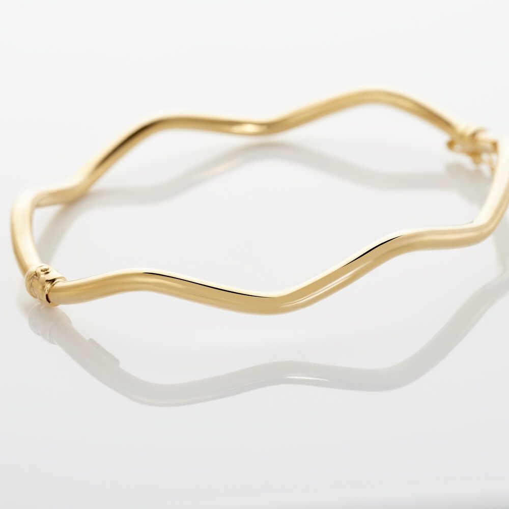 Bracelet Jonc Jennie Ondule Or Jaune - Bracelets joncs Femme | Marc Orian