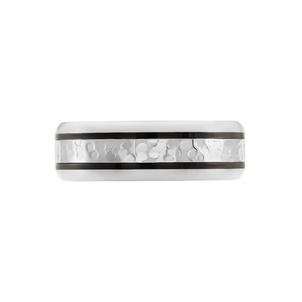 Bague Mollie Acier Blanc - Bagues Homme | Marc Orian